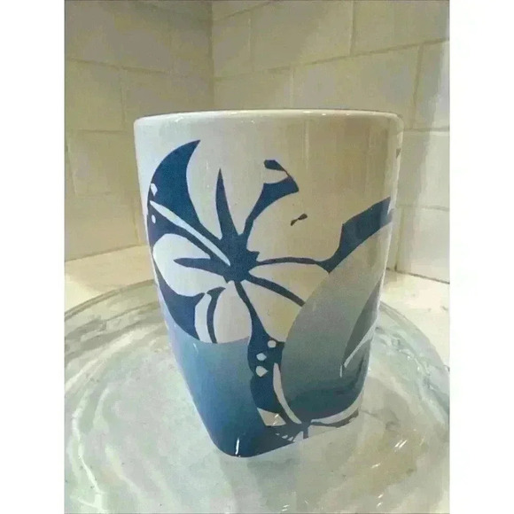Disney IT'S A SHORE THING Mug Flower Floral Blue Hibiscus Coffee Tea - Picture 6 of 12